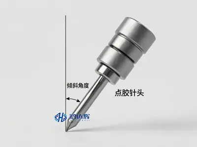 点胶针头与垂直方向夹角示意图